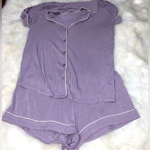 Nordstrom Lingerie Moonlight Short Pajamas PURPLE GAUZE, Size Small